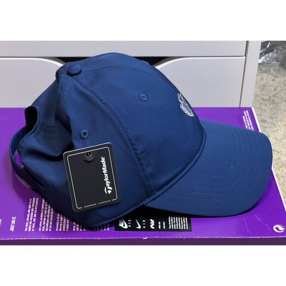 TaylorMade The Kingdom Navy Blue Miami Dad Strapback Cap Hat OSFM New Tags Rare - Picture 3 of 8